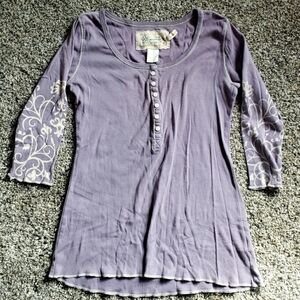 Aventura| Organic Cotton Henley Tunic Top with V-Neck